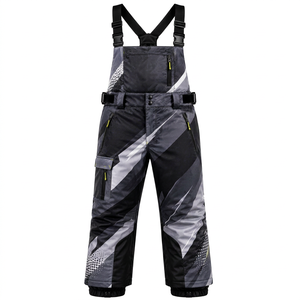 Pantalones de esquí de invierno impermeables, transpirables y cortavientos para hombre y mujer, gruesos, con cremallera, cálidos, de corte holgado y diseño de bloques de color. - Product Image 1
