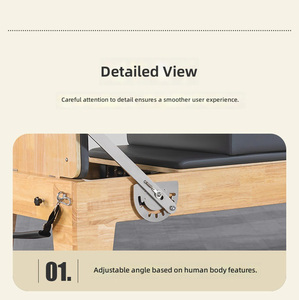 Durable Oak Adjustable Pilates <strong>Bed</strong> for Pilates Studio and Rehabilitation Training - Product Image 4