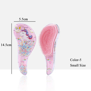 Gran oferta, cepillo de pelo para desenredar con dibujos animados, peine de masaje portátil, cepillo de pelo rizado húmedo y seco para niñas - Product Image 2