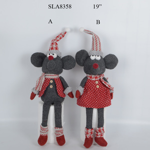 Wholesale Price Plush Christmas <strong>Mouse</strong> Stuffed Animal Rat <strong>Ornament</strong> - Product Image 1