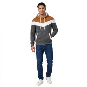 Sudaderas con Capucha para Hombre, Estilo Informal, con Estampado Jacquard a Cuadros, Manga Larga, Cordón Ajustable, con Bolsillos Tipo Canguro - Product Image 1