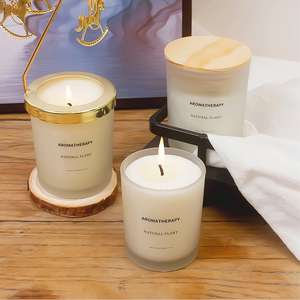 Nhãn Hiệu Riêng OEM/ODM Tùy Chỉnh Sang Trọng Chai Thủy Tinh Thơm Nến Frosted Jar Sáp Đậu Nành Giáng Sinh Nến Thơm - Product Image 5