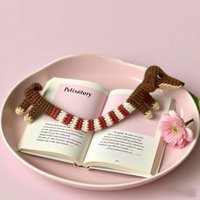 Fabrication DIY de chiens teckel adorables avec de jolies oreilles en crochet à la main, jouet pour enfants, mini chien tricoté pour la décoration de la maison, cadeaux