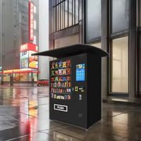 Meilleures ventes de distributeur automatique extérieur avec lecteur de cartes d'auvent accepteurs de billets et de pièces de monnaie pour snacks et boissons distributeur automatique