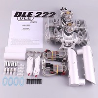 Kit moteur à essence/pétrole DLE222 à quatre cylindres et deux temps, 222 cm³, pour avion modèle RC, drone à aile fixe