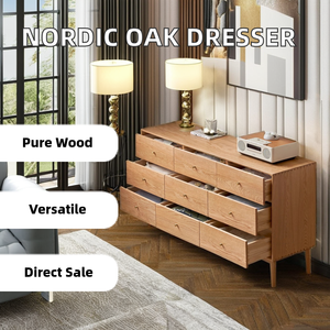 <span class=keywords><strong>Armoire</strong></span> en chêne à bas prix Design moderne nordique <span class=keywords><strong>Armoire</strong></span> en chêne en bois massif à neuf seaux pour chambre à coucher salon - Product Image 2