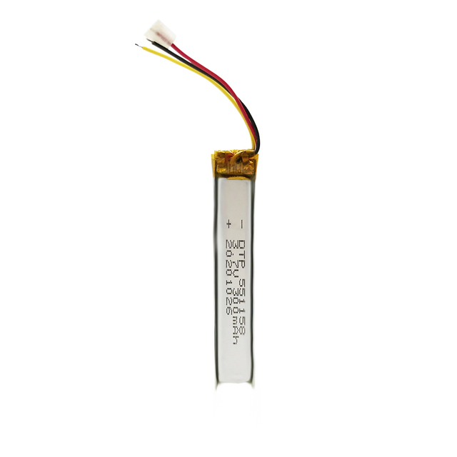 Rechargeable Li Po Primary Cell Batteries 3.7V Lithium 551158 300mAh ultra Thin Film Battery for Bluetooth