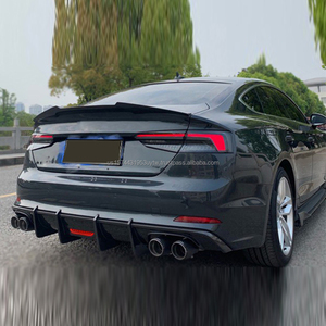 Diffuseur arrière en fibre de carbone avec double échappement K-Style Light pour 17-19 Audi A5 B9 Sline Upgrade Rear Valance US Stock - Product Image 5