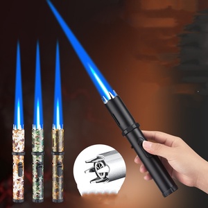 Outdoor ajustável Rotatable tocha isqueiro único jato chama inflável Windproof isqueiro com trava de segurança - Product Image 2