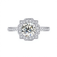 Bague de mariage de luxe en diamant synthétique cultivé en laboratoire certifié IGI, sertie d'un grappe de perles lâches du Henan et de diamants taille brillant entourant