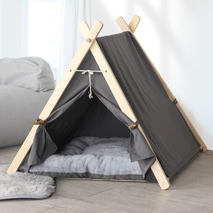 BunnyHi PET044 extérieur lavable Portable chiot doux <span class=keywords><strong>tipi</strong></span> pour animaux de compagnie tente chien chat maison tente pour animaux de compagnie <span class=keywords><strong>avec</strong></span> <span class=keywords><strong>lit</strong></span> - Product Image 4