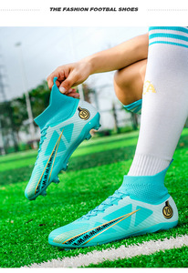 <span class=keywords><strong>Scarpe</strong></span> da Calcio Alte con Tacchetti Lunghi per Adulti, Antiscivolo, da Allenamento, Unisex, in PU, con Intersuola in EVA e Fodera in Cotone, FG <span class=keywords><strong>TF</strong></span> - Product Image 6