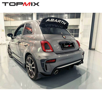 Divisores de Esquina Aerodinámicos para Parachoques Trasero de Fiat Abarth 500 595, Accesorios Decorativos Exteriores para Auto, Resina Fibra Preimpregnada