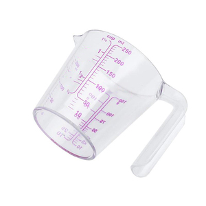Vente en gros de jugs doseurs incassables de 8 oz (17 cl) en plastique pour l'huile, le vinaigre, la farine, avec poignée - Product Image 3