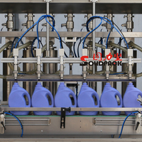 Machine de remplissage automatique de liquides Solidpack pour détergent, savon liquide et liquide lave-vaisselle -- Type servo-piston