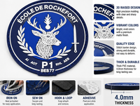 Patchs en caoutchouc personnalisés, rectangulaires, souples en PVC, vierges, flexibles, gaufrés, à coudre, avec fermeture auto-agrippante, imperméables et durables pour vêtements, chapeaux, sacs à dos