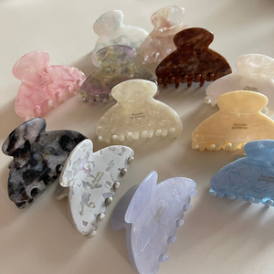 Pince à cheveux DD japonaise et coréenne en acétate, élégante petite pince à griffes pour cheveux courts, logo personnalisé, cadeaux quotidiens - Product Image 5