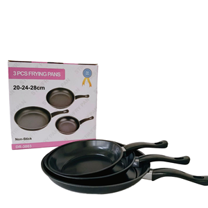 Juego de Sartenes Antiadherentes de Acero Inoxidable de Tres Piezas para Uso Doméstico, Ollas para Arroz y Sartén Wok, Capacidad de 1-2L, Diseño Clásico - Product Image 1