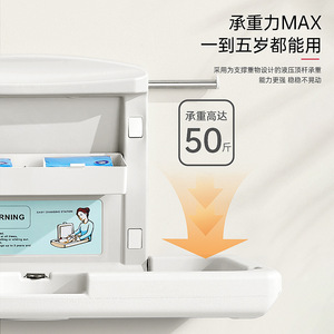 Interhasa Baby Changing Table Foldable Wall Mounted HDPE Material For Infant Care - Product Image 2