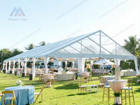 Tente de réception pour événements, mariages, fête, en aluminium, résistante, permanente, transparente, toutes saisons, imperméable
