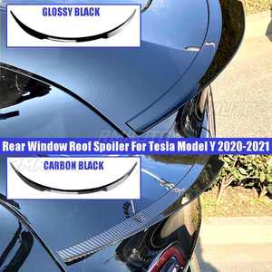 For Tesla Model Y 2020-2021 Rear <b>Window</b> Roof Spoiler Sun Rain <b>Shade</b> Vent Visor Lip Rear Trunk Lip Wing Spoiler Car Accessories - Product Image 1