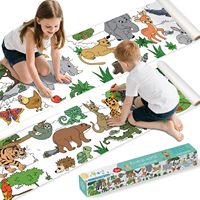 Affiche éducative personnalisée sur papier offset à thème animalier pour la peinture des enfants avec pelliculage