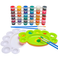 Lot de 12 mini-bocaux de peinture acrylique, non toxiques et sûrs pour enfants, idéal pour le dessin, les loisirs créatifs et les projets artistiques scolaires