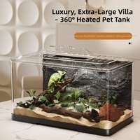 Terrarium rectangulaire intégré anti-évasion et anti-éclatement pour reptiles avec chauffage – Vente en gros