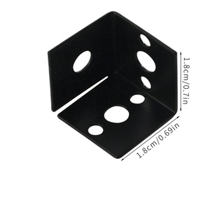 Support d'angle à 90 degrés en fer noir - Support de panneau stratifié moderne et simple, matériel d'installation rapide, lot de <span class=keywords><strong>3</strong></span> cartes pour fixation - Product Image 3