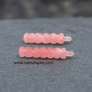 Seven Chakra Gemstone <b>Crystal</b> Stick Handmade Through-Carved Polished Semi-Precious Stone Feng Shui Healing <b>Wand</b> From Gujarat - Product Image 5