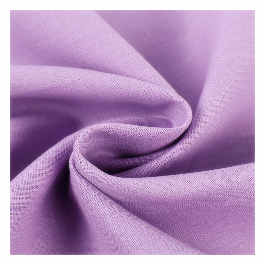 Cotton Viscose Linen Woven Plain Linen Fabric Organic Breathable Soft Solid Colors Rayon Linen Fabric for Clothing