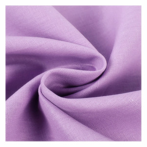 Хлопчатобумажная вискозная льняная ткань, Органическая дышащая мягкая однотонная льняная ткань из вискозы для одежды - Product Image 1