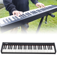Electrical Piano 128 Keys 61 Key Tapes Digital Keyboard Connection Musical InstrumentBlack