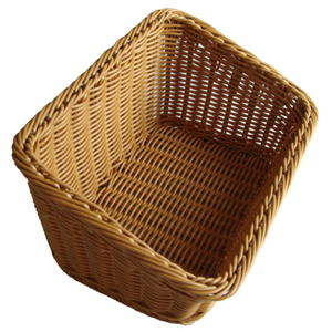 Vente en gros, panier de rotin en plastique étranger de canne <span class=keywords><strong>blanche</strong></span> de supermarché coloré personnalisé pour le stockage de légumes et de fruits - Product Image 3