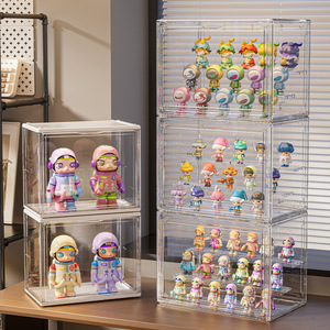 Support d'affichage pour boîtes mystères en acrylique transparent, pliable et empilable, pour figurines et rangement de poupées - Product Image 4