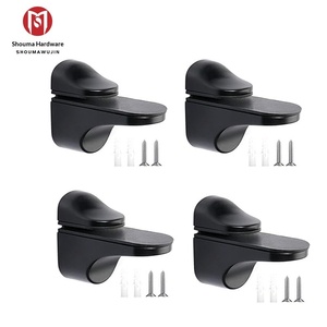 Zinc Alloy Glass Clamp Black <b>Screen</b> F-Clamp Large Fixed Bracket Fish Mouth Clamp <b>Partition</b> Board Office Desk Modern Design - Product Image 2