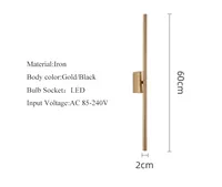 Moderne lumière luxe et minimaliste long salon fond applique chambre chevet LED support applique