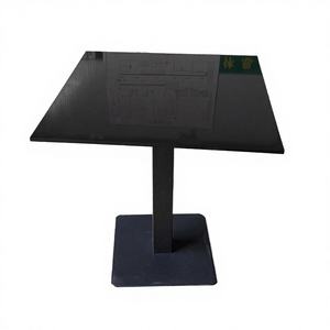 Mesa de Comedor Moderna Minimalista de Acero Inoxidable Cuadrada Negra para 4 Personas, Muebles para el Hogar, Uso en Villas - Product Image 4