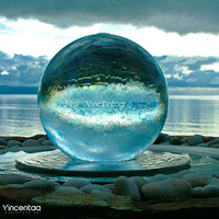 Vincentaa Fontaine cascade avec boule de verre en acier inoxydable Art déco personnalisée pour jardin extérieur