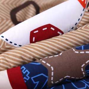 Ensemble de literie pour berceau de sport 3 pièces, marron, football, basketball, rugby, ensemble de literie pour berceau, baseball, doux, avec couvre-lit, jupe et drap - Product Image 6