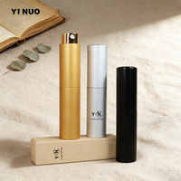 Flacon pulvérisateur métallique rond à torsion 8ml 10ml en aluminium, atomiseur de parfum portable rechargeable