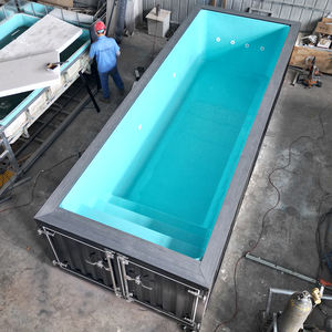 Mosaico de azulejos de vidrio transparente para hidromasaje, piscina elevada al aire libre, contenedor de fibra de vidrio, piscina segura para la familia - Product Image 5