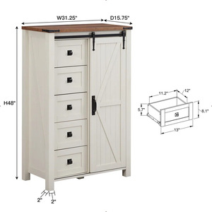 Simple five-drawer <b>chest</b> of drawers, floor-standing <b>storage</b> cabinet, bedroom/living room shelf, household five-drawer cabinet, - Product Image 5