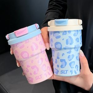 Leopard Print Stainless Steel Tumbler 316 Insulated <b>Double</b> <b>Wall</b> Travel <b>Mug</b> For Outdoor Office Car Use - Product Image 4