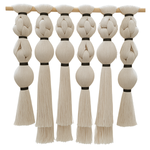 Arte da Parete in Cotone con Nappine Stile Art Deco, Macramè Intrecciato per Decorazioni di Vacanze, Cabine, Matrimoni, Compleanni, <span class=keywords><strong>Natale</strong></span> e Diwali - Product Image 2