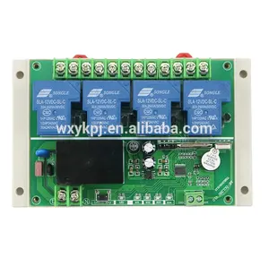 4 Canais 315 433MHz Receptor Universal Módulo 220-380V Interruptor De Relé De Controle Remoto Sem Fio