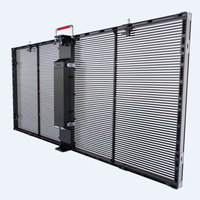 Şeffaf LED Ekran Görüntüsü Esnek Panel Yüksek Parlaklık P2 P3 LED Şeffaf Video Duvarı Alışveriş Merkezi Cam Vitrini için