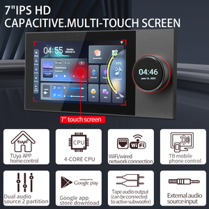 <b>Smart</b> Home Background Music System Two Zones Playback Tuya Google Play 8-channel Speakers 7-inch Display Offers a Clear View Wit - Product Image 3