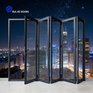 Portes coulissantes pliantes <span class=keywords><strong>en</strong></span> aluminium et verre à <span class=keywords><strong>prix</strong></span> <span class=keywords><strong>d</strong></span>'usine, personnalisables - Product Image 2
