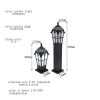 Lampe de type romain étanche pour l'extérieur Lampe de pilier LED à économie d'énergie Lampes de paysage de jardin extérieur Lampe de porte de clôture